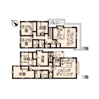 4世代8人家族の快適な二世帯住宅に。1階のLDKは広々明るい団らんの場 事例を探す 第3张